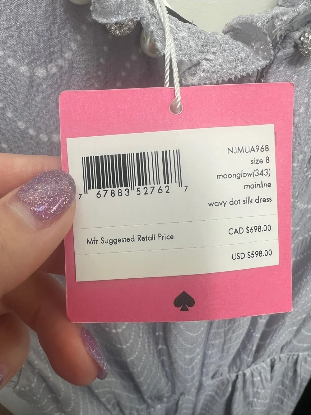 kate spade Lavender Sleeveless Ruffled Neck Midi Dress